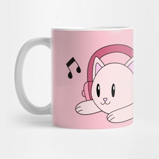 Cat with Headphones Mug